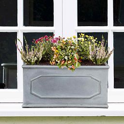 IDEALIST Lite Faux Lead Chelsea Light Concrete Through Planter