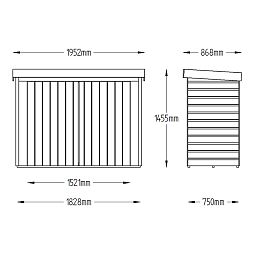 Installed Outdoor Pressure Treated Wooden Shiplap Pent Outdoor Store by Forest Garden