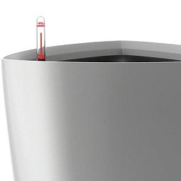 LECHUZA Delta Round Tall Poly Resin Self-watering Planter