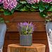 IDEALIST Lite Vertical Ribbed Square Effect Outdoor Planter