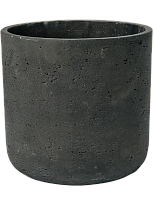 Charlie (Dia) 16cm Planter | Washed Black Fibreclay Small Cylinder Ind...