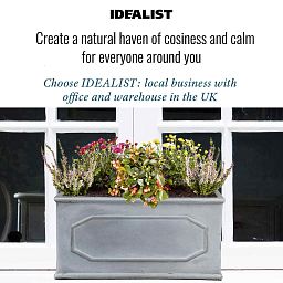 IDEALIST Lite Faux Lead Chelsea Light Concrete Through Planter