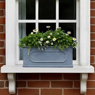 IDEALIST Lite Faux Lead Chelsea Light Concrete Through Planter