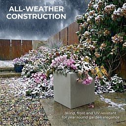 IDEALIST Lite Square Box Contemporary Light Concrete Planter
