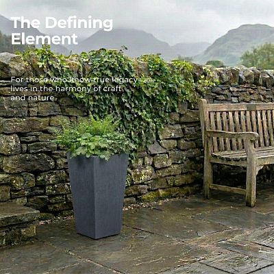 IDEALIST Lite Tall Tapered Contemporary Light Concrete Planter