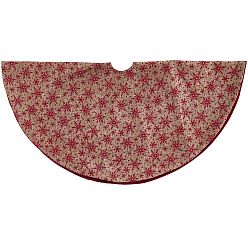 Christmas Tree Skirt with Snowflake Pattern