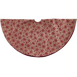 Christmas Tree Skirt with Snowflake Pattern