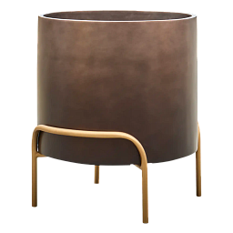 Gradient Cylinder Planter + Plant Stand | Polyresin Indoor Plant Pot