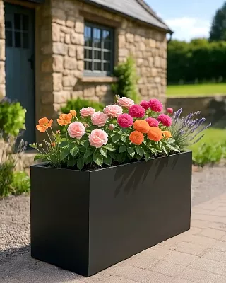 IDEALIST Lite Contemporary Light Concrete High Trough Planter