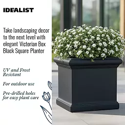IDEALIST Lite Victorian Box Square Light Stone Outdoor Planter