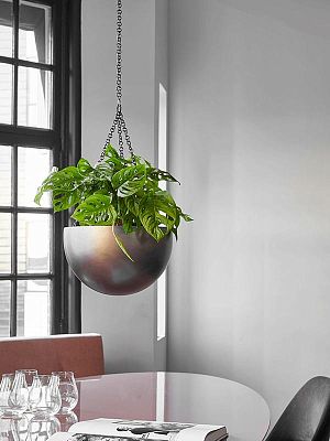 Gradient Hanging Bowl Matt Coffee D33 H21 cm Planter