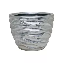 Luxe Lite Glossy Sea Round Indoor Planter