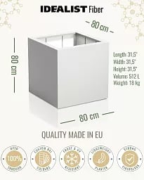 PURE Cube Outdoor Fiberglass Planter