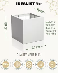 PURE Cube Outdoor Fiberglass Planter