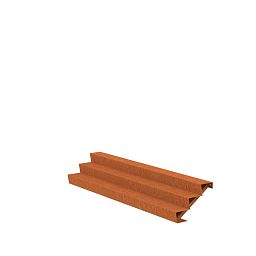 3 Steps Corten Steel Stair