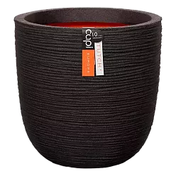Round Egg Resin Planter by Cadix Capi Tutch Ribbed