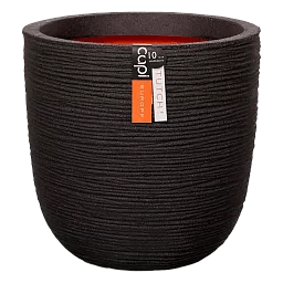 Round Egg Resin Planter by Cadix Capi Tutch Ribbed