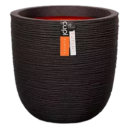 Round Egg Resin Planter by Cadix Capi Tutch Ribbed