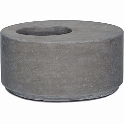 Division Bottom Round Fiberstone Outdoor Planter