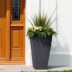 IDEALIST Lite Tall Tapered Contemporary Light Concrete Planter