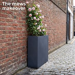 IDEALIST Lite Narrow Contemporary Light Concrete Trough Planter