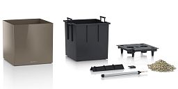 LECHUZA CUBE Square Poly Resin Self-watering Planter
