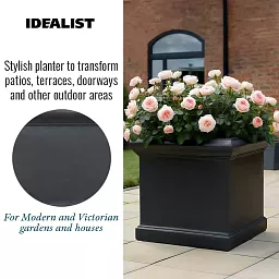 IDEALIST Lite Victorian Box Square Light Stone Outdoor Planter