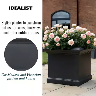IDEALIST Lite Victorian Box Square Light Stone Outdoor Planter