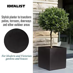 IDEALIST Lite Square Box Contemporary Light Concrete Planter