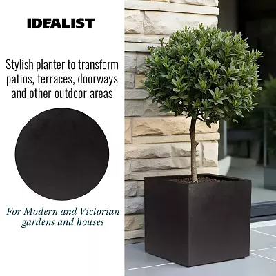 IDEALIST Lite Square Box Contemporary Light Concrete Planter