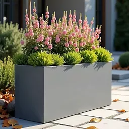 IDEALIST Lite Contemporary Light Concrete High Trough Planter