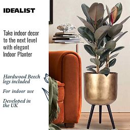 IDEALIST Lite Round Planter on Legs, Round Pot Plant Stand Indoor