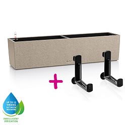 LECHUZA BALCONERA Stone Trough Poly Resin Self-watering Planter Set