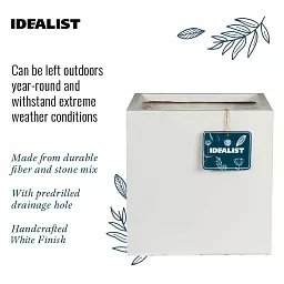IDEALIST Lite Square Box Contemporary Light Concrete Planter