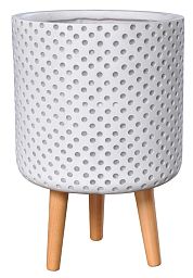 IDEALIST Lite Dotted Style Planter on Legs, Round Plant Pot Indoor
