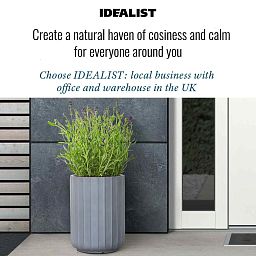 IDEALIST Lite Modern Ribbed Cylinder Round Outdoor Planter