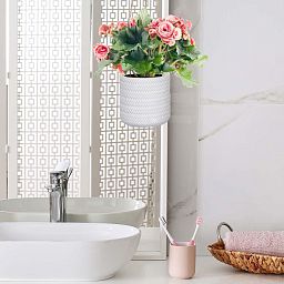IDEALIST Lite Plaited Style Table and Hanging Cylinder Round Plant Pot Dual Use Indoor Planter