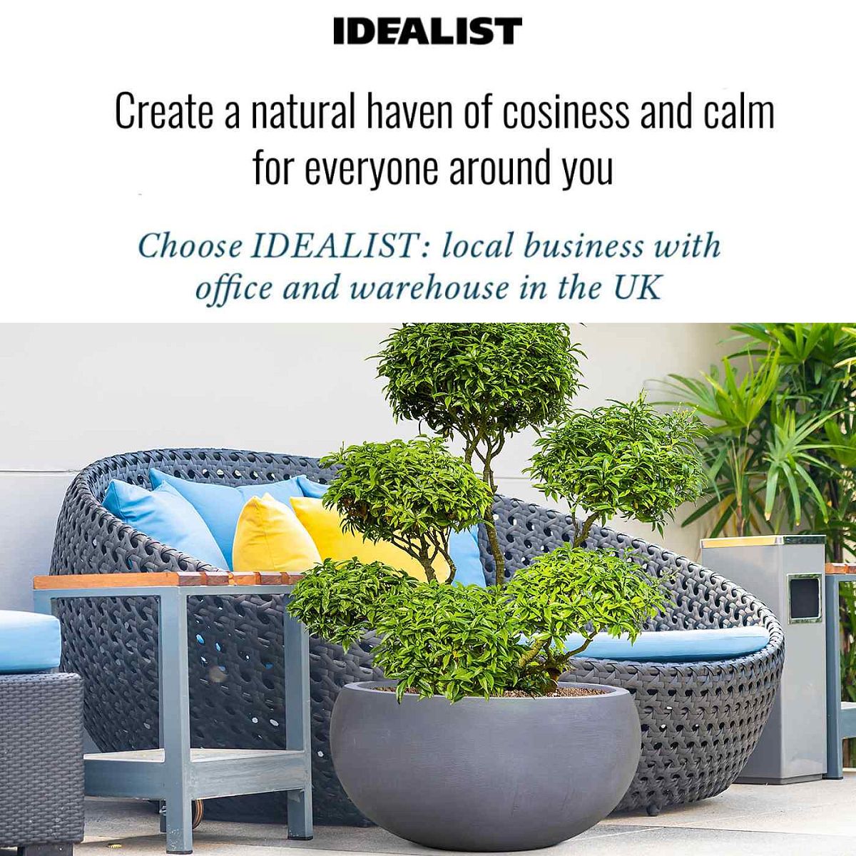 IDEALIST Lite Classic Smooth Bowl Outdoor Planter