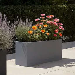 IDEALIST Lite Contemporary Light Concrete High Trough Planter