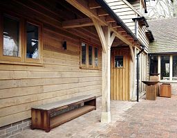Wood Garden Storage Bench