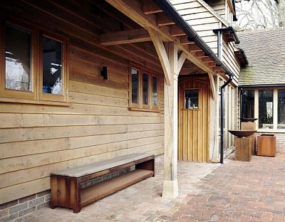Wood Garden Storage Bench