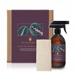 House Plant Care Kit, Leaf Shine Spray and Organic Cotton Cloth, Cleanse and Shine Set by Plantsmith
