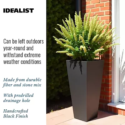 IDEALIST Lite Tall Tapered Contemporary Light Concrete Planter