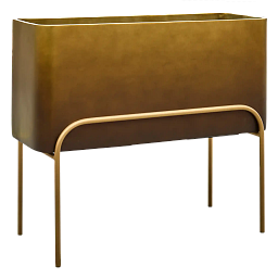 Gradient Large Trough Planter + Plant Stand | Polyresin Indoor Plant Pot