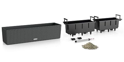 LECHUZA BALCONERA Cottage Trough Poly Resin Self-watering Planter