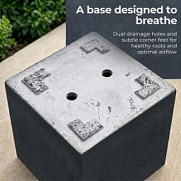 IDEALIST Lite Square Box Contemporary Light Concrete Planter