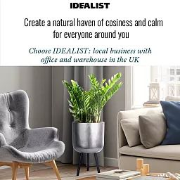 IDEALIST Lite Round Planter on Legs, Round Pot Plant Stand Indoor