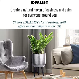 IDEALIST Lite Round Planter on Legs, Round Pot Plant Stand Indoor