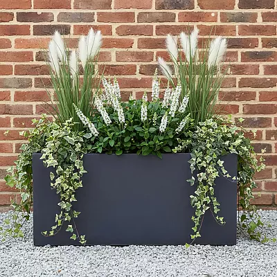 IDEALIST Lite Contemporary Light Concrete High Trough Planter