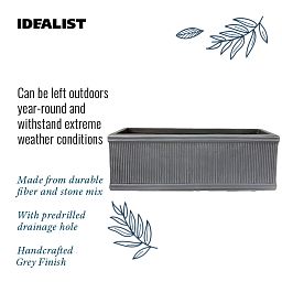 IDEALIST Lite Vertical Ribbed Vintage Style Window Box
